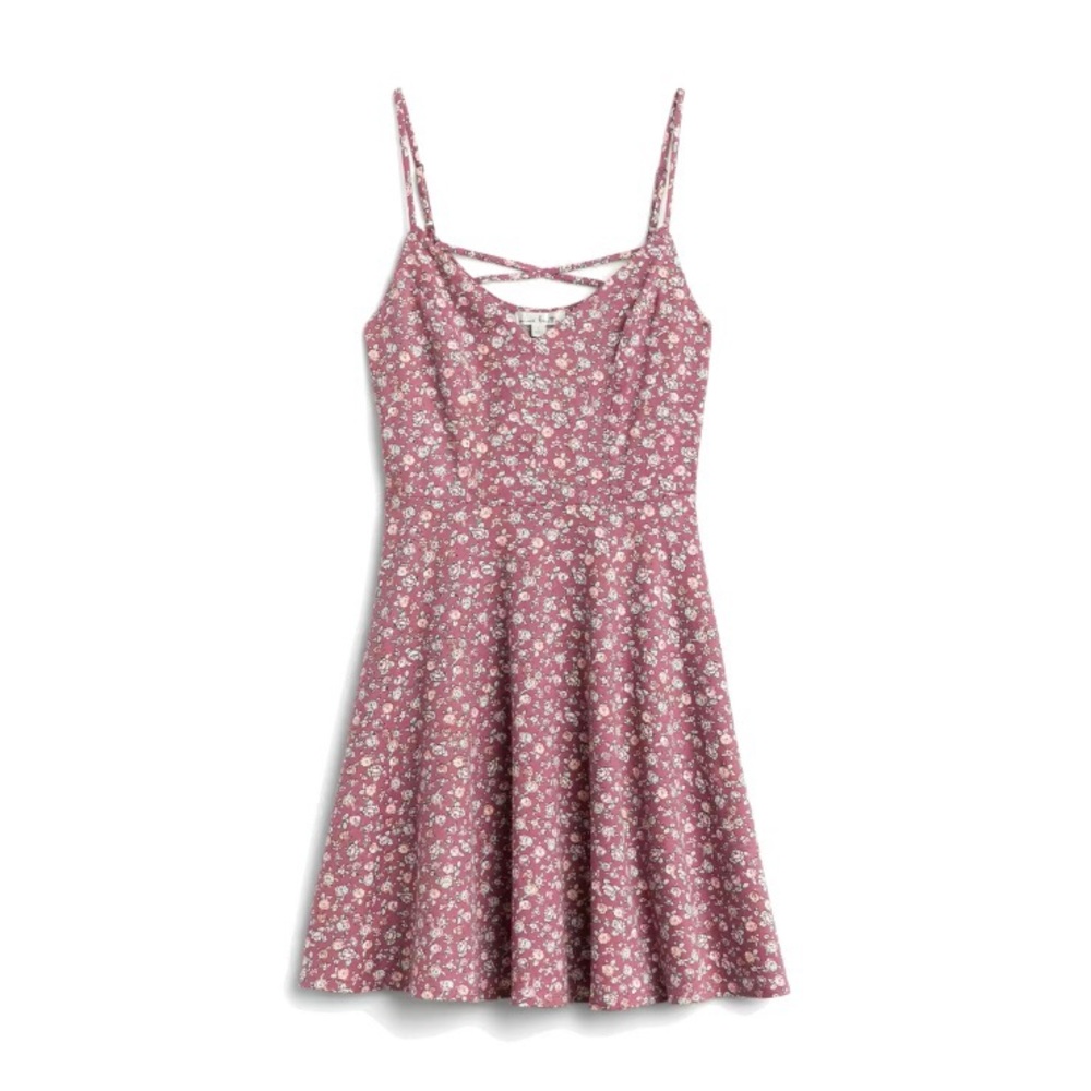 Purple Jayde Knit Back Detail Dress
